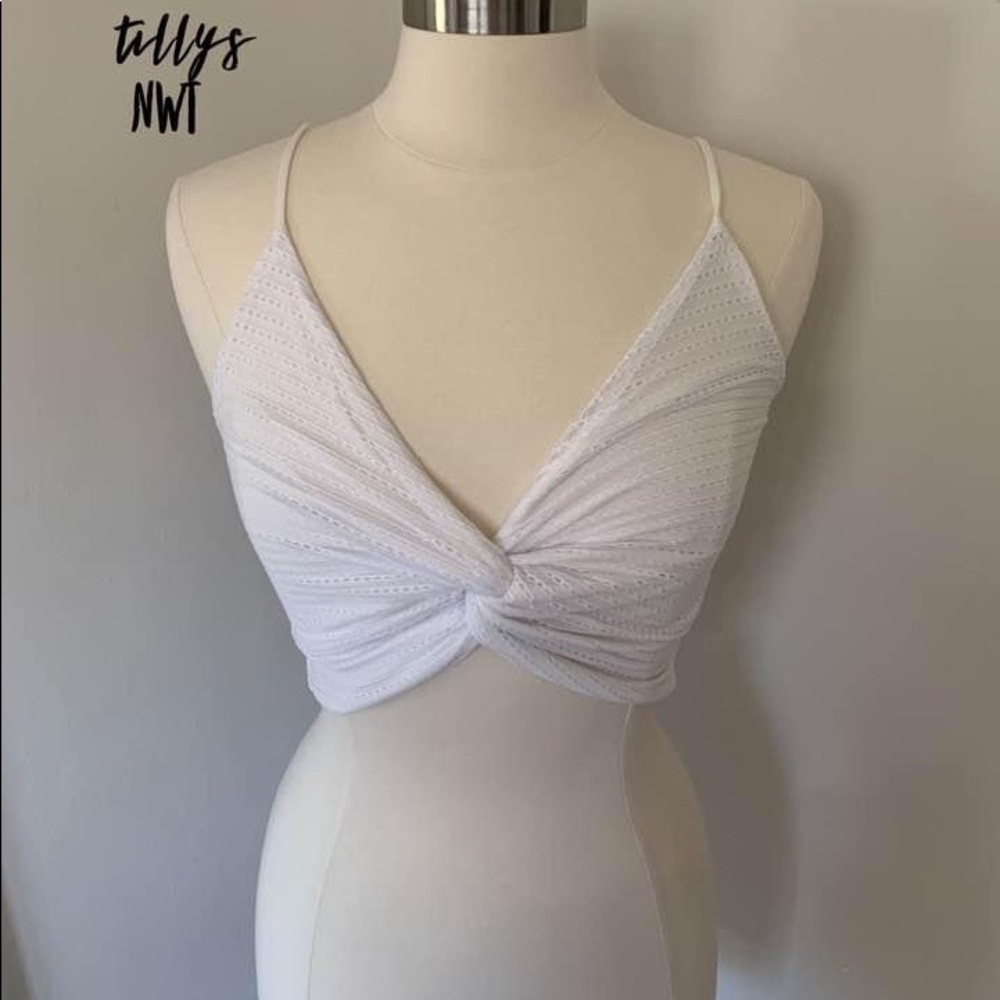 White Twist Crop